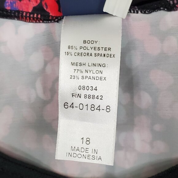 Swim365 NWT Women Plus Sz 18 Swim Tee Built In Bra Side Ruched Split Neck UPF50 - Picture 5 of 14